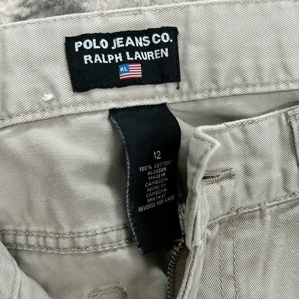 Polo Ralph Lauren Tan Khaki Gray Jeans Size 12